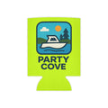 Neon Yellow Can Cooler - 'Party Cove' Boat Drink Koozie (Boat. Drink. Repeat.)