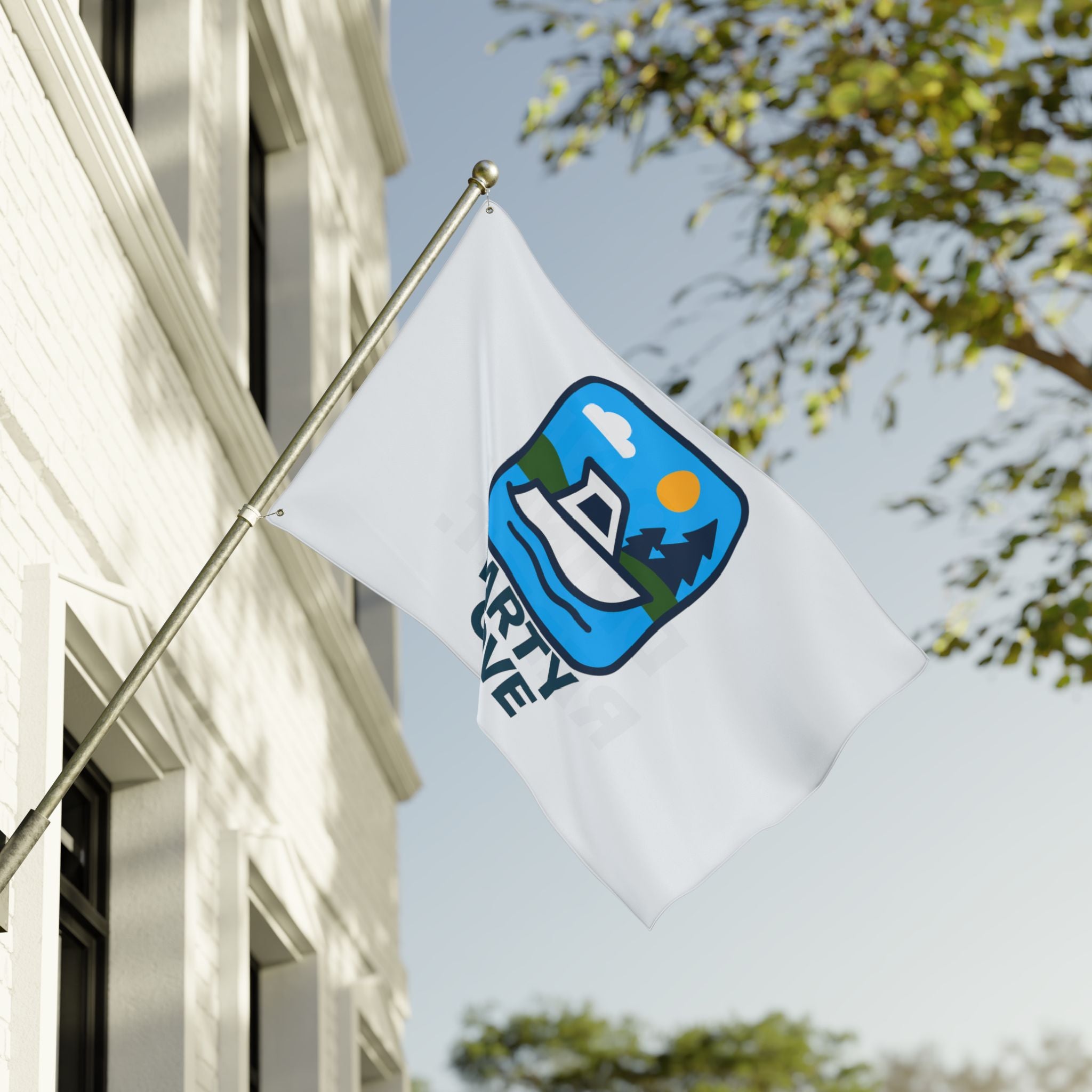 Double-Sided Flag — 'Party Cove' Boat Design & 'Boat. Drink. Repeat.' Flag