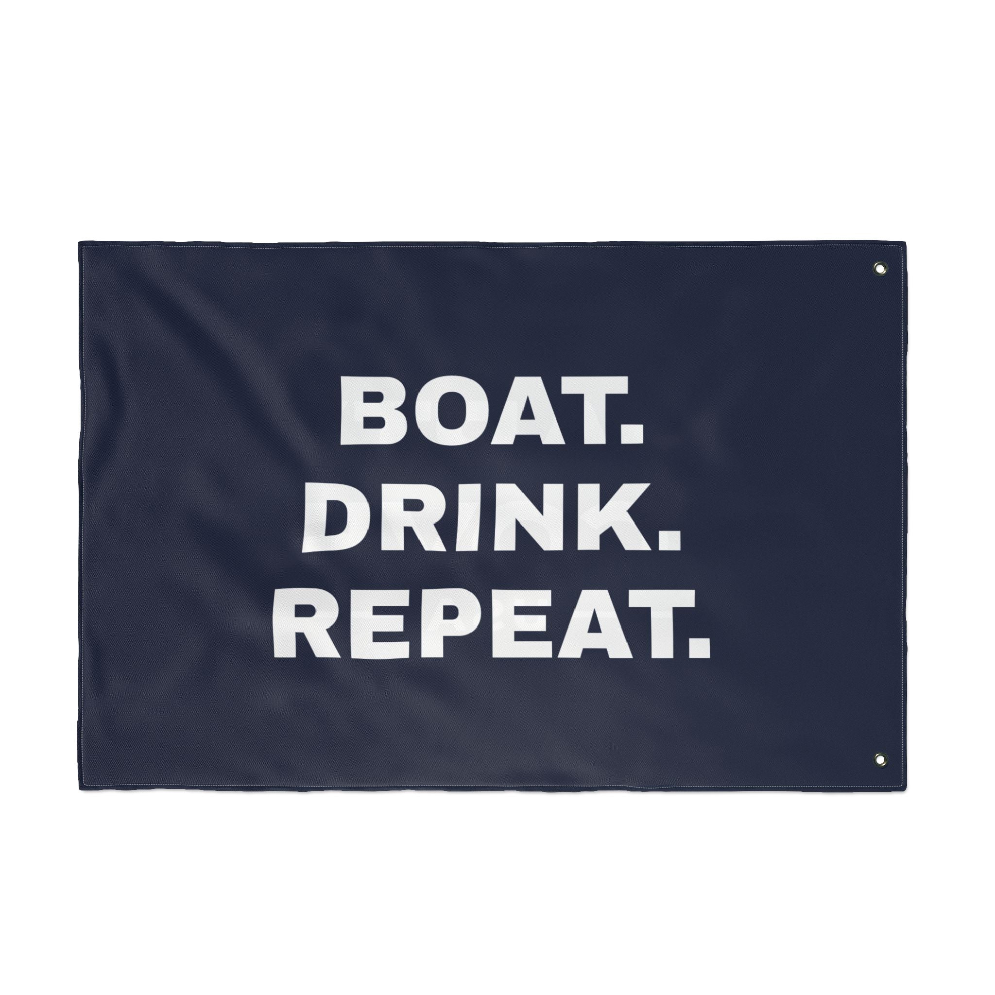 Double-Sided Flag — 'Party Cove' USA Design & 'Boat. Drink. Repeat.' Flag