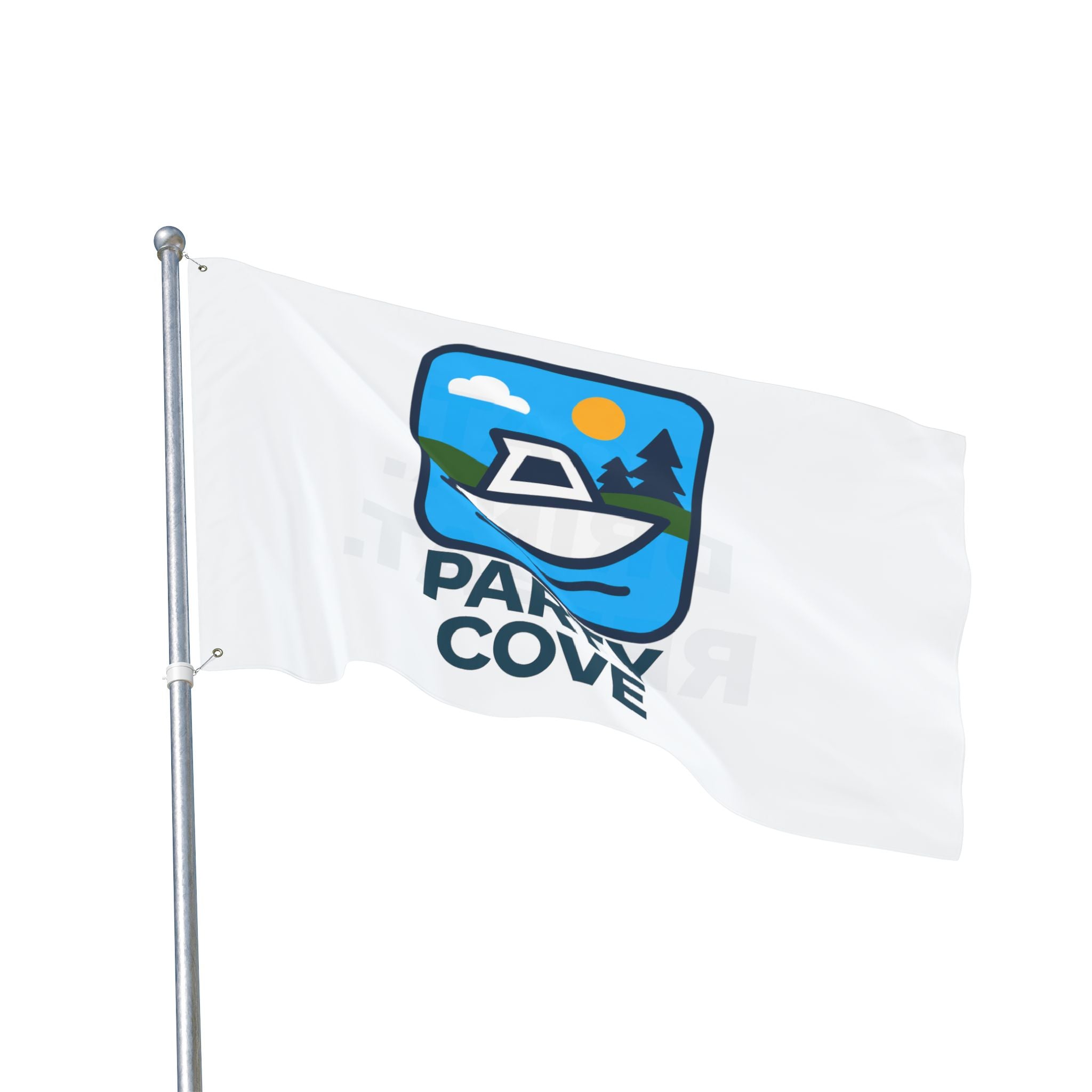 Double-Sided Flag — 'Party Cove' Boat Design & 'Boat. Drink. Repeat.' Flag
