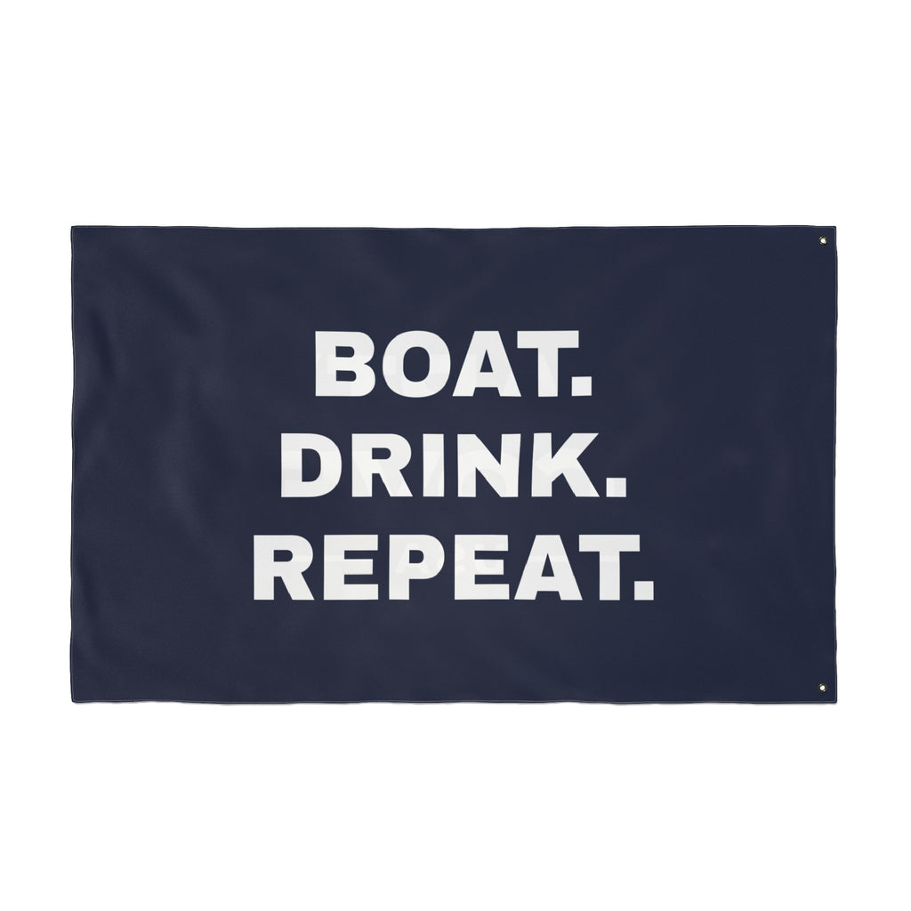 Double-Sided Flag — 'Party Cove' USA Design & 'Boat. Drink. Repeat.' Flag