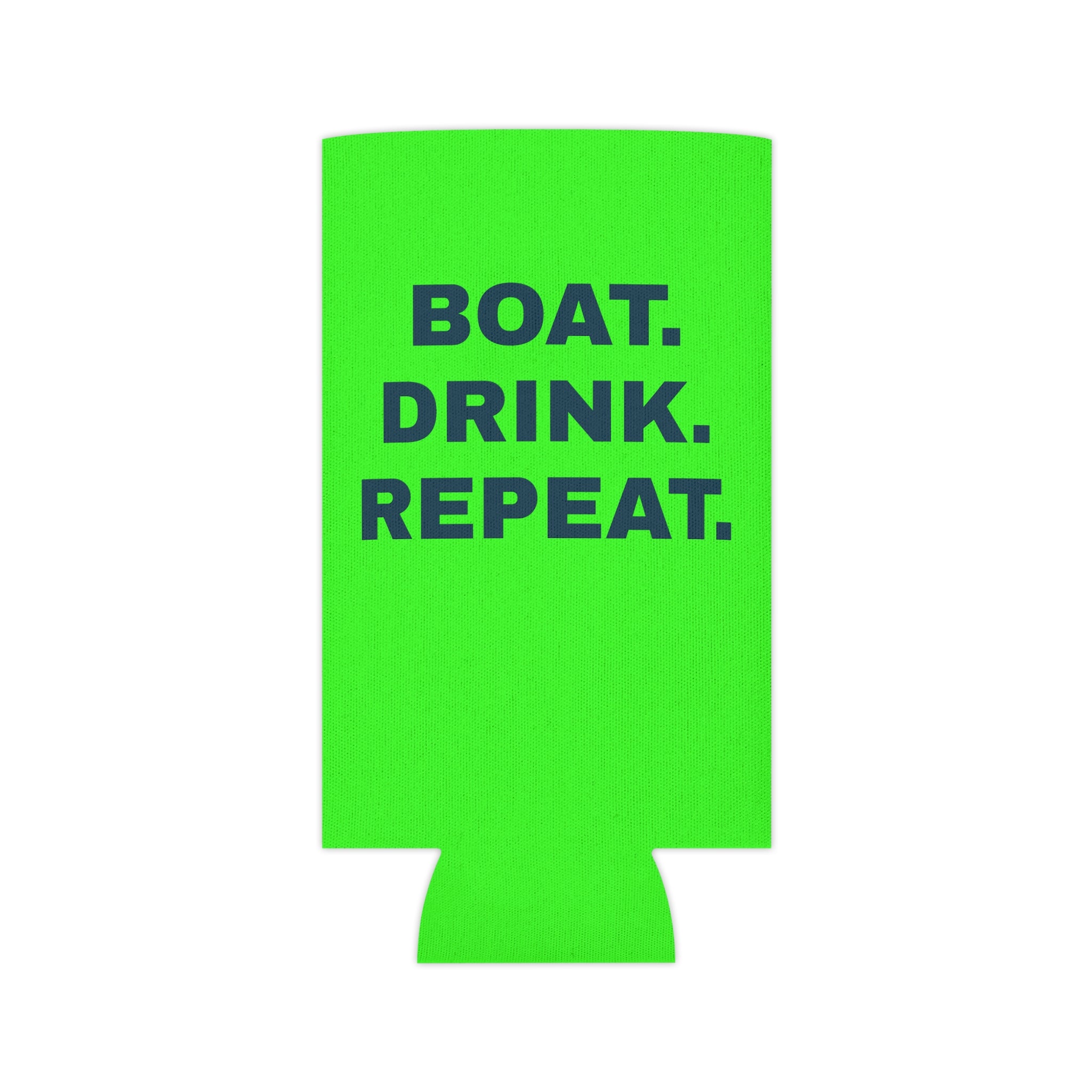 Neon Party Can Cooler - 'Party Cove' Boat Drink Koozie (Boat. Drink. Repeat.)
