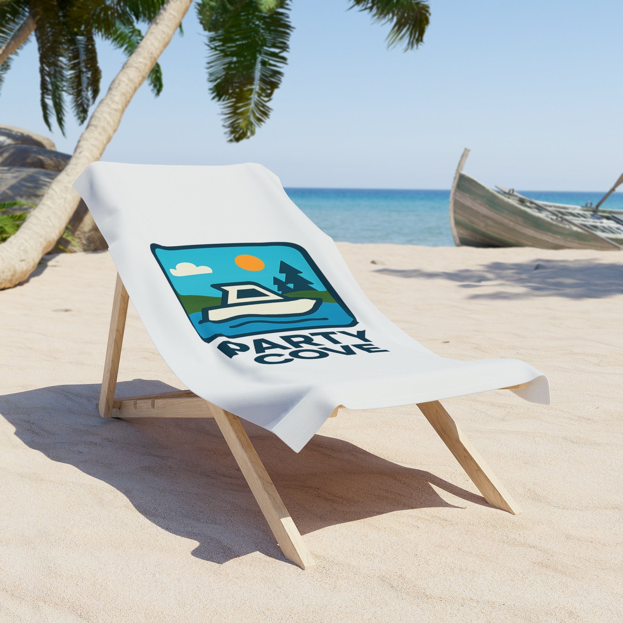 Party Cove Boat Beach Towel – Nautical Sun & Pine Cove Design