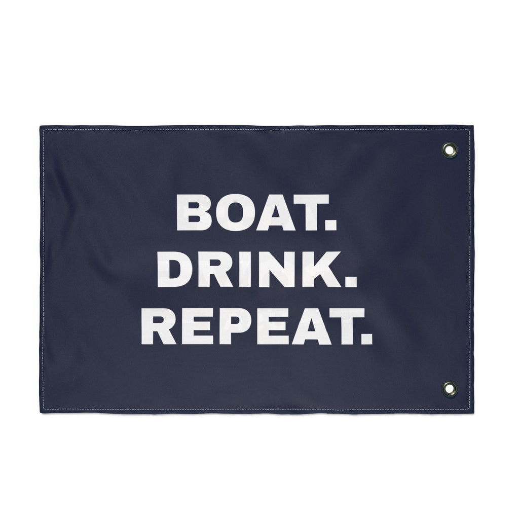 Double-Sided Flag — 'Party Cove' USA Design & 'Boat. Drink. Repeat.' Flag