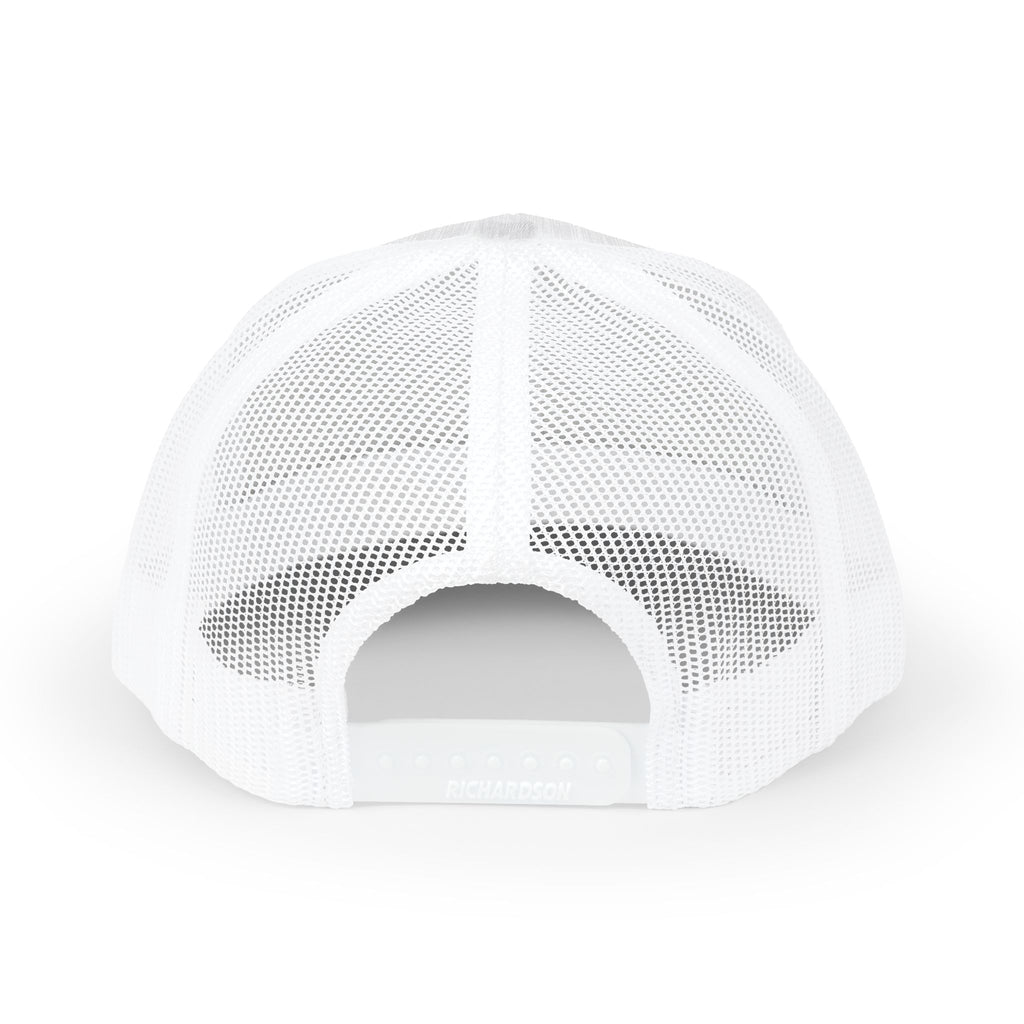 Boat Patch Trucker Cap — Embroidered Lake & Sun Snapback Hat