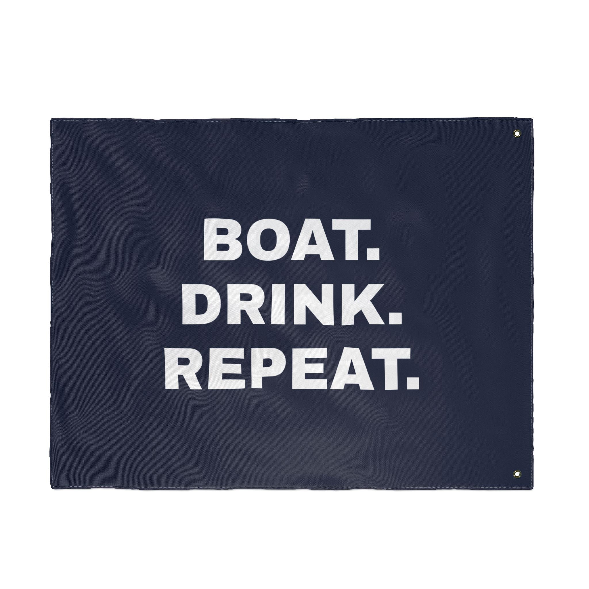 Double-Sided Flag — 'Party Cove' USA Design & 'Boat. Drink. Repeat.' Flag